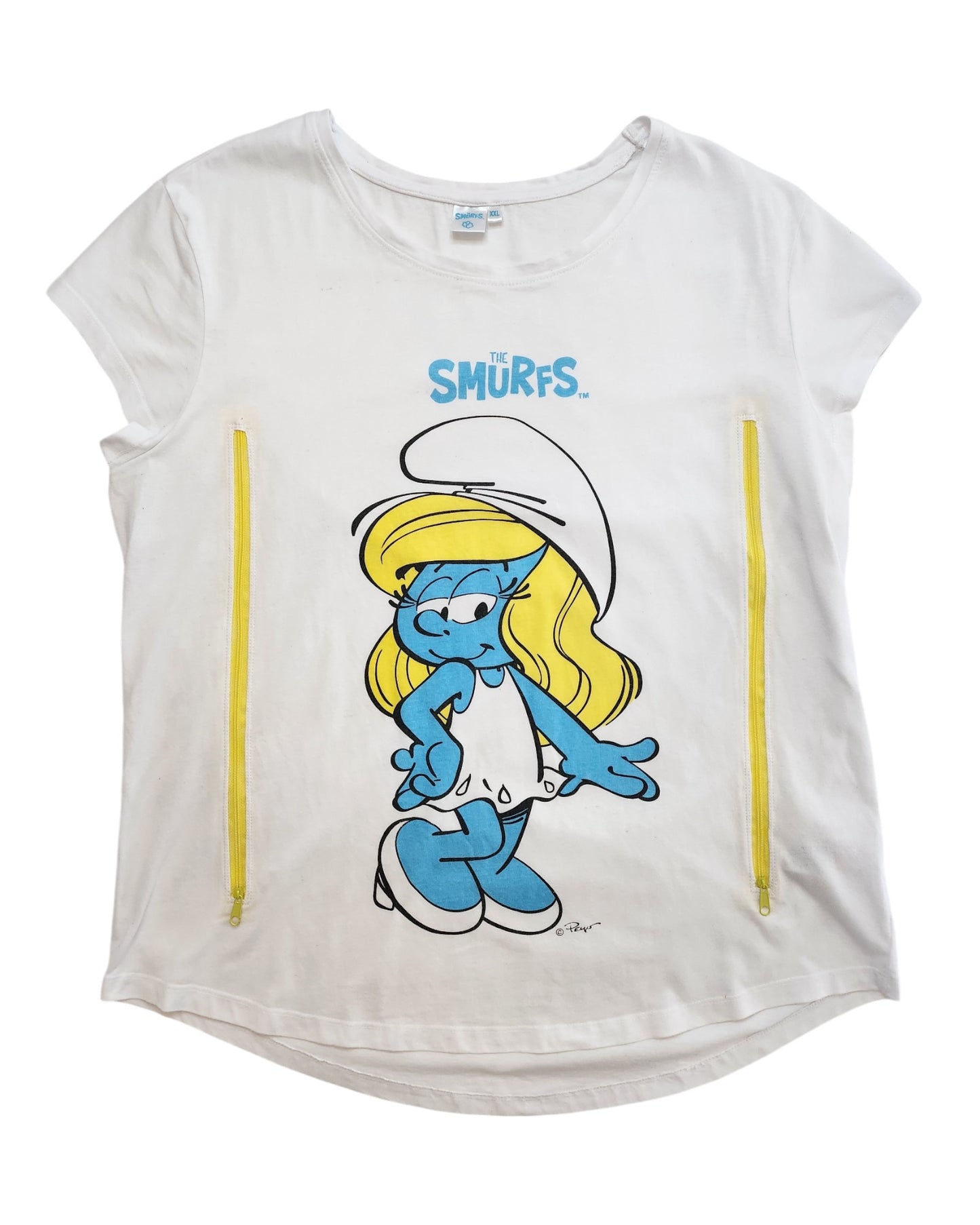 Upcycled Smurfs t-shirt XXL