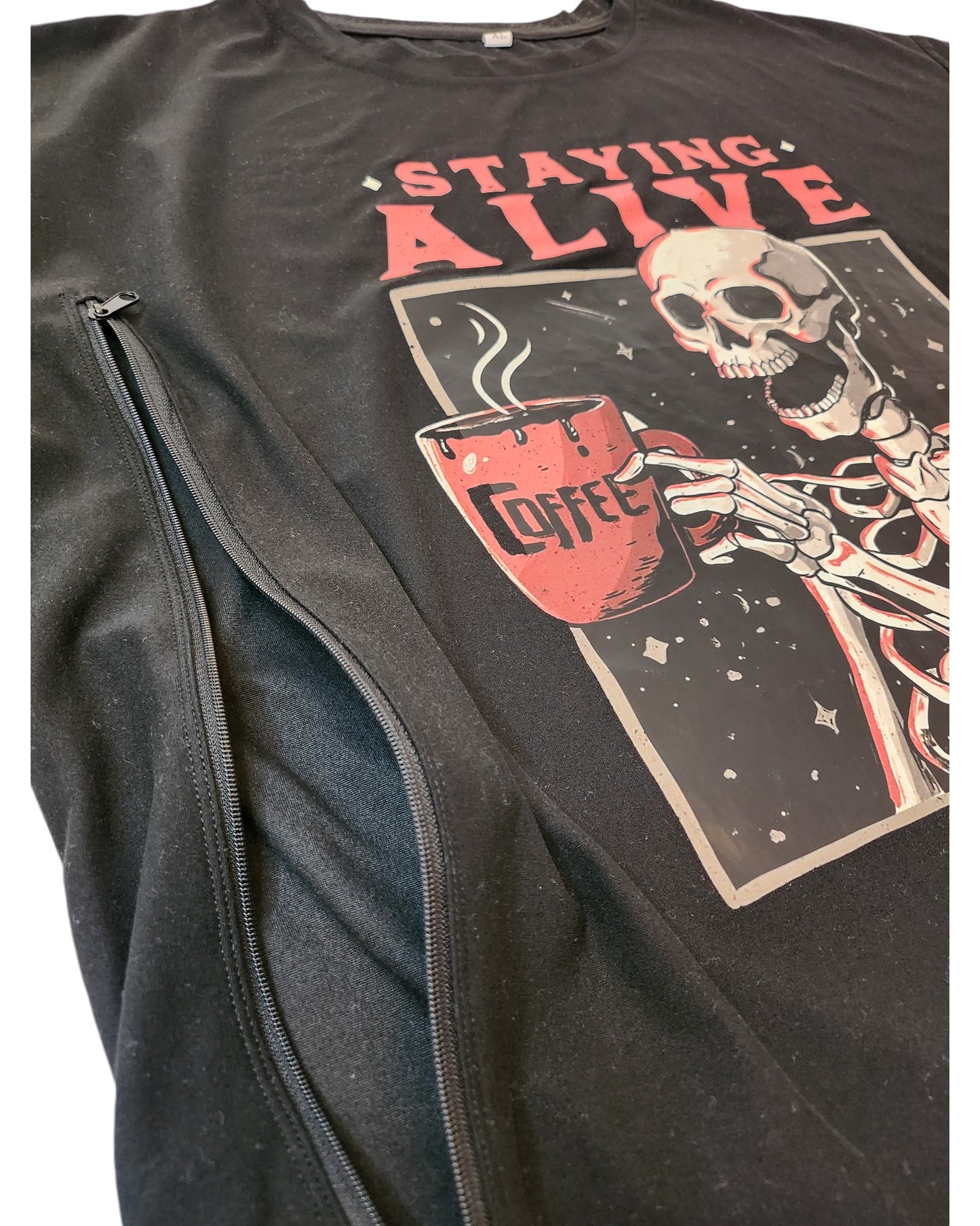 Upcycled Staying Alive t-shirt XL