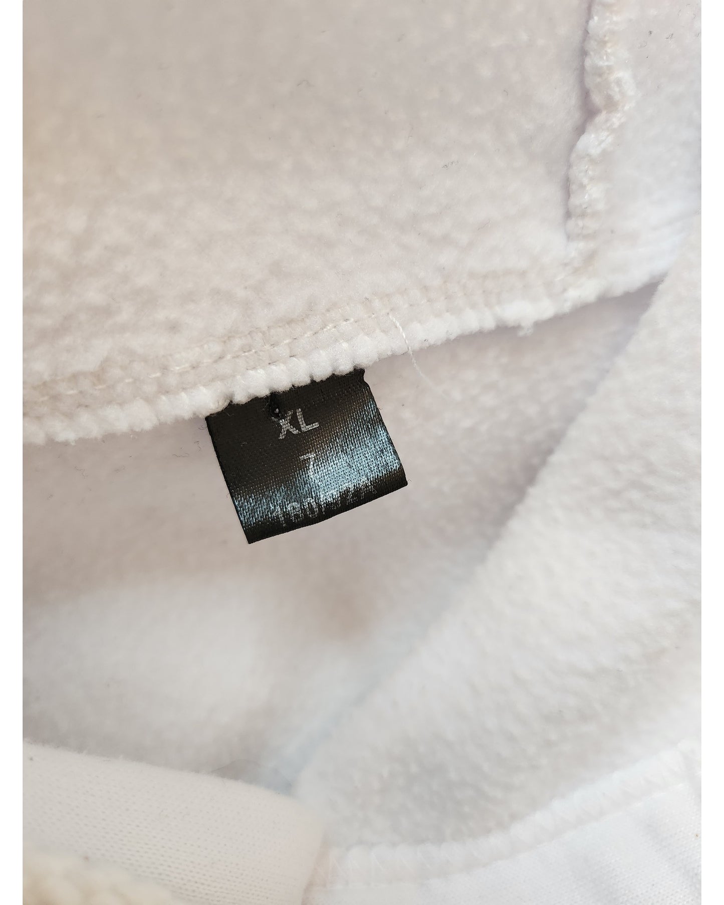 Upcycled Breastfeeding White Smile Hoodie XL