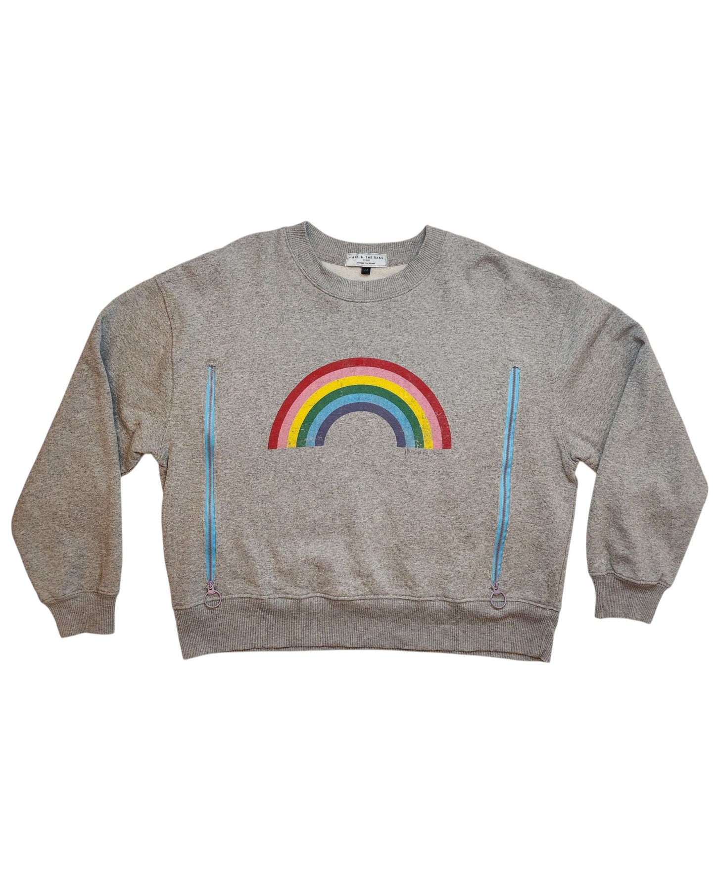 Upcycled Breastfeeding Rainbow Sweatshirt M