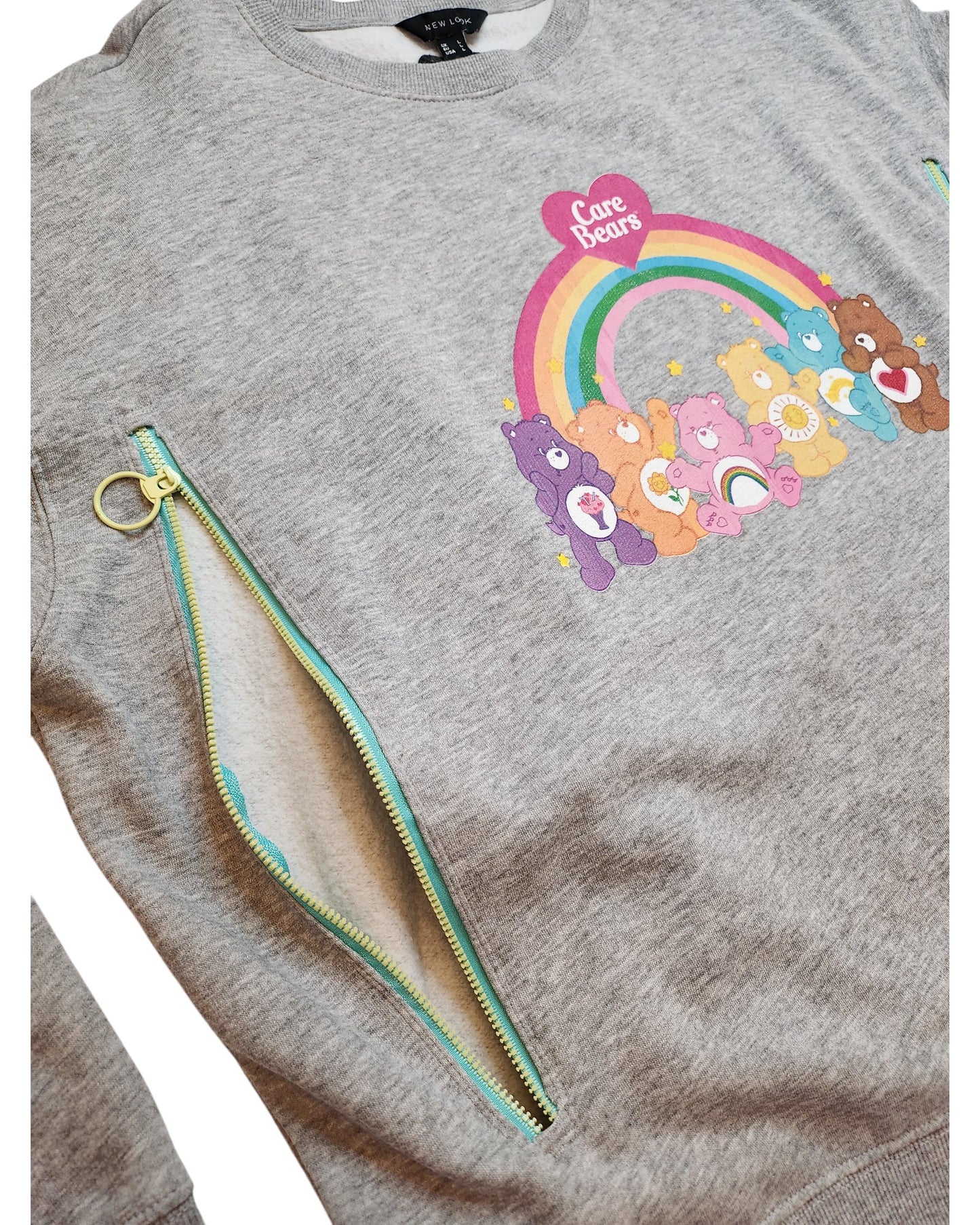 Upcycled Breastfeeding Care Bears Sweatshirt L
