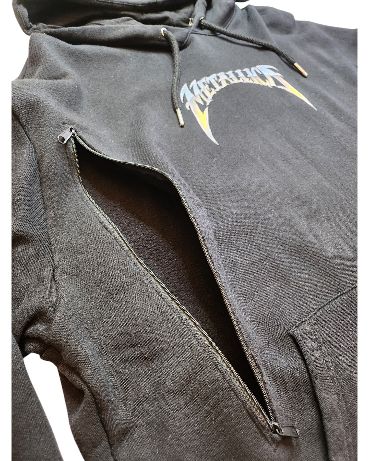 Upcycled Breastfeeding (Nursing) & Pumping Metallica Hoodie L