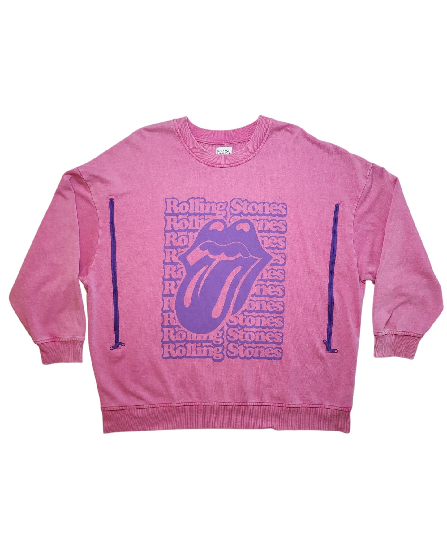Upcycled Breastfeeding (Nursing) & Pumping Rolling Stones Sweatshirt L