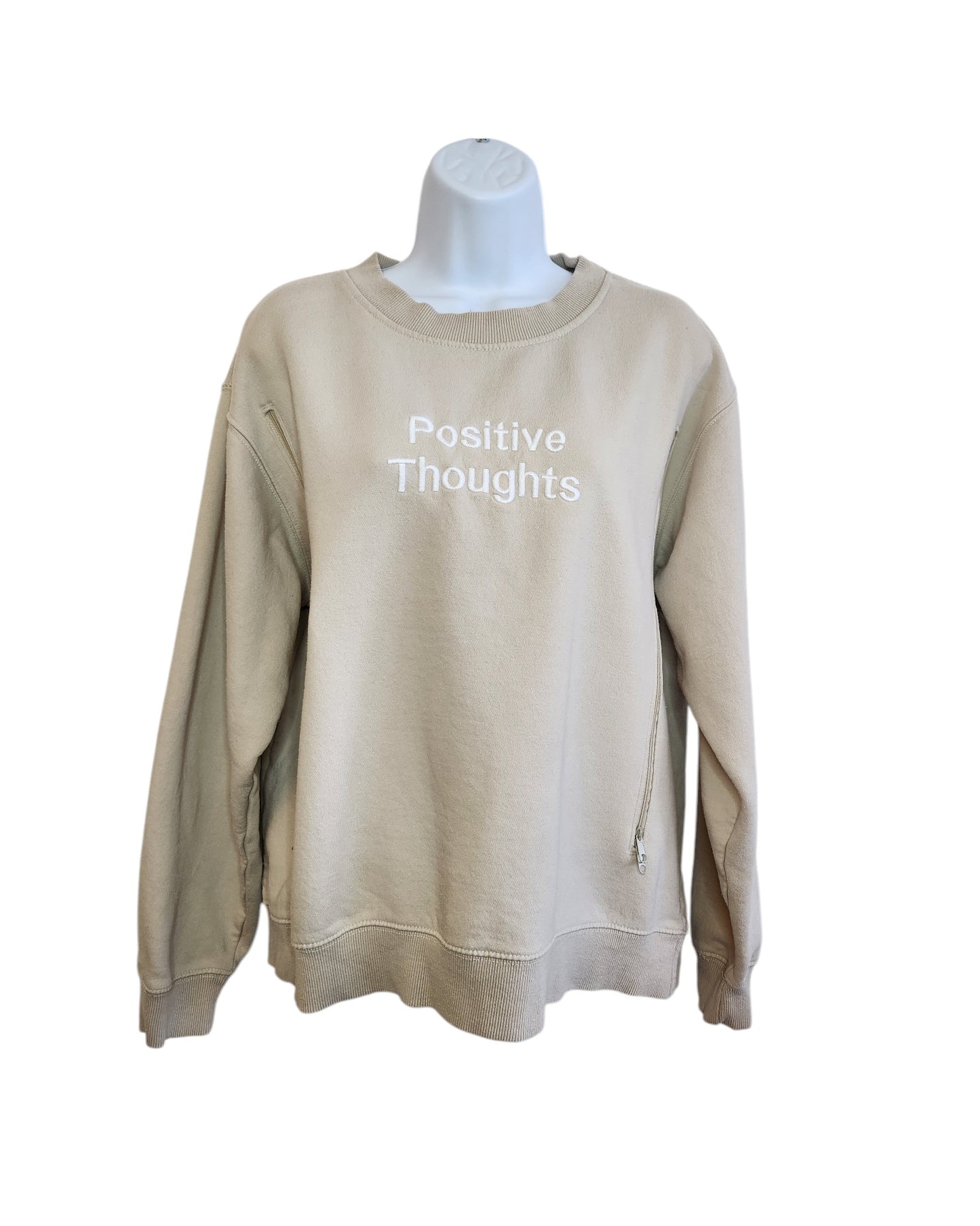 Upcycled Breastfeeding (Nursing) & Pumping Positive Sweatshirt M