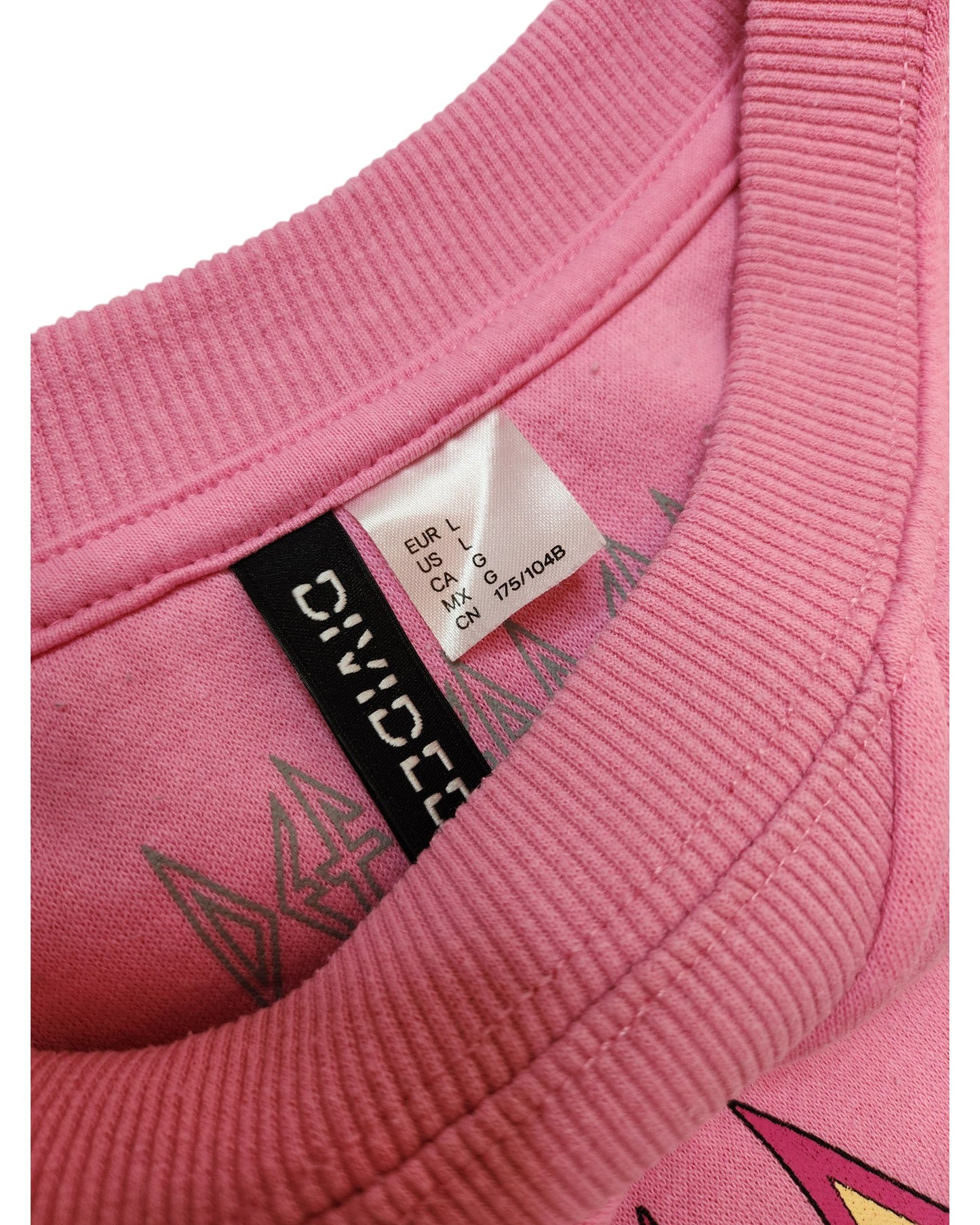 Upcycled Breastfeeding (Nursing) & Pumping Def Leppard Pink Sweatshirt L