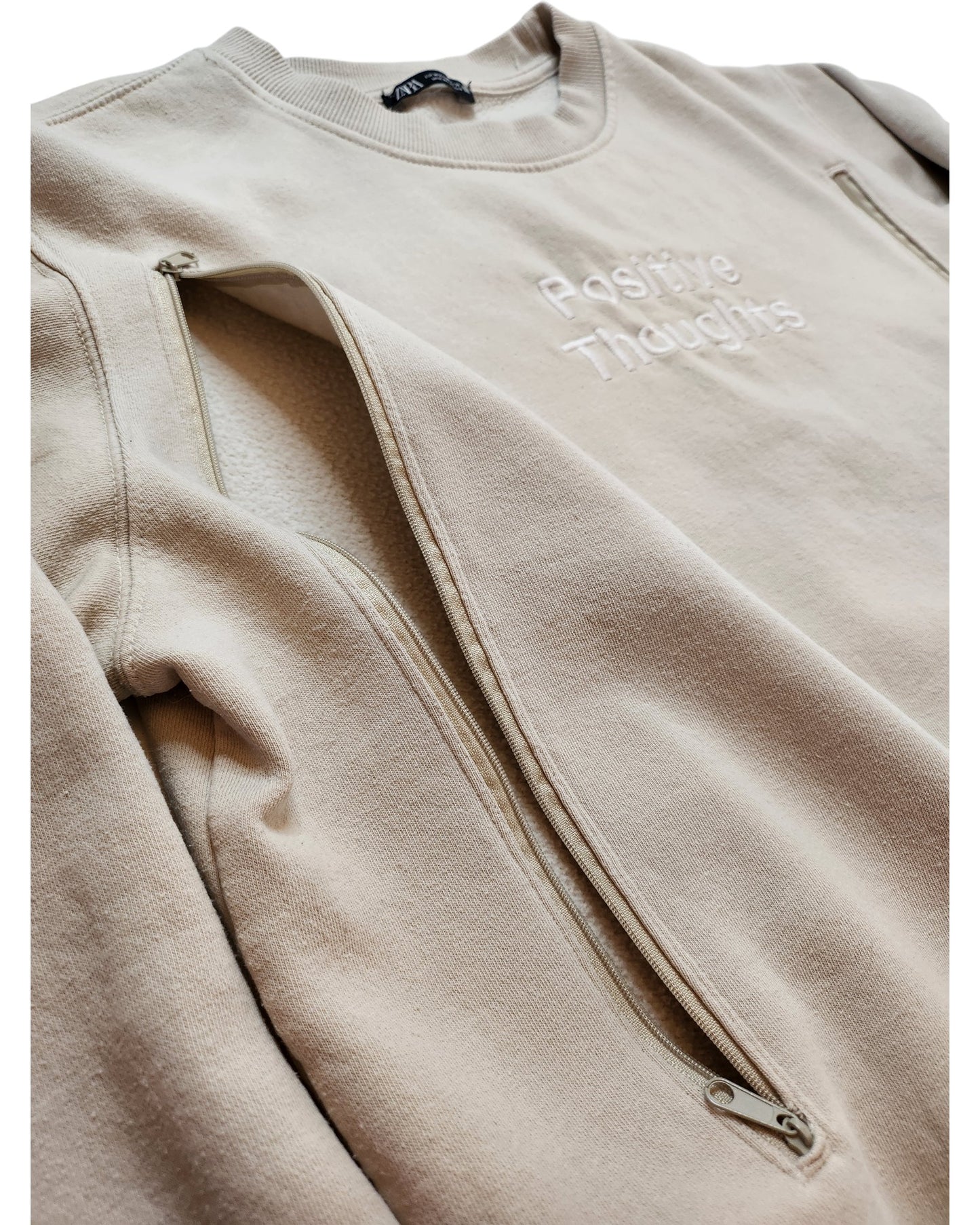 Upcycled Breastfeeding (Nursing) & Pumping Positive Sweatshirt M