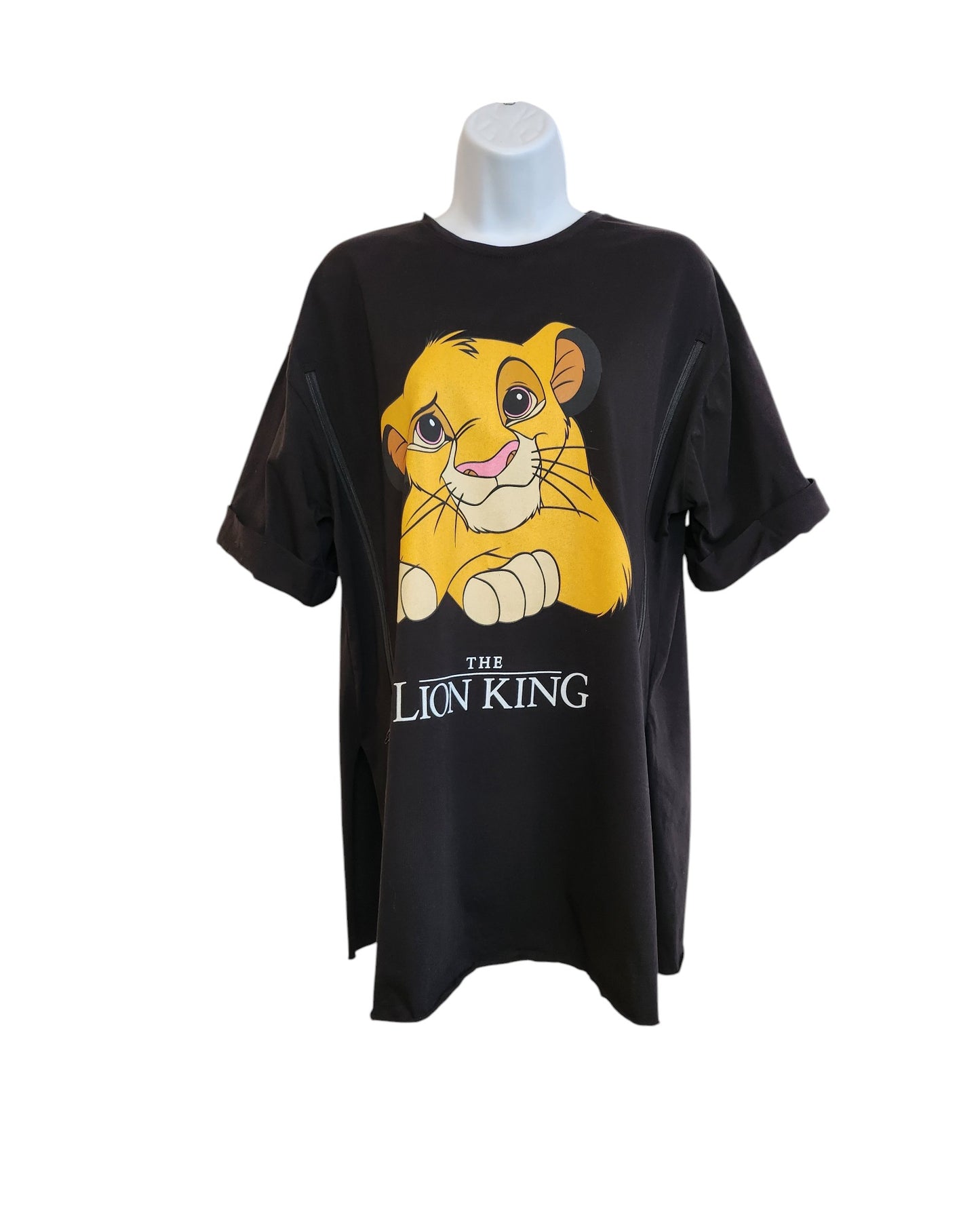 Upcycled Breastfeeding (Nursing) & Pumping Lion King t-shirt Dress L