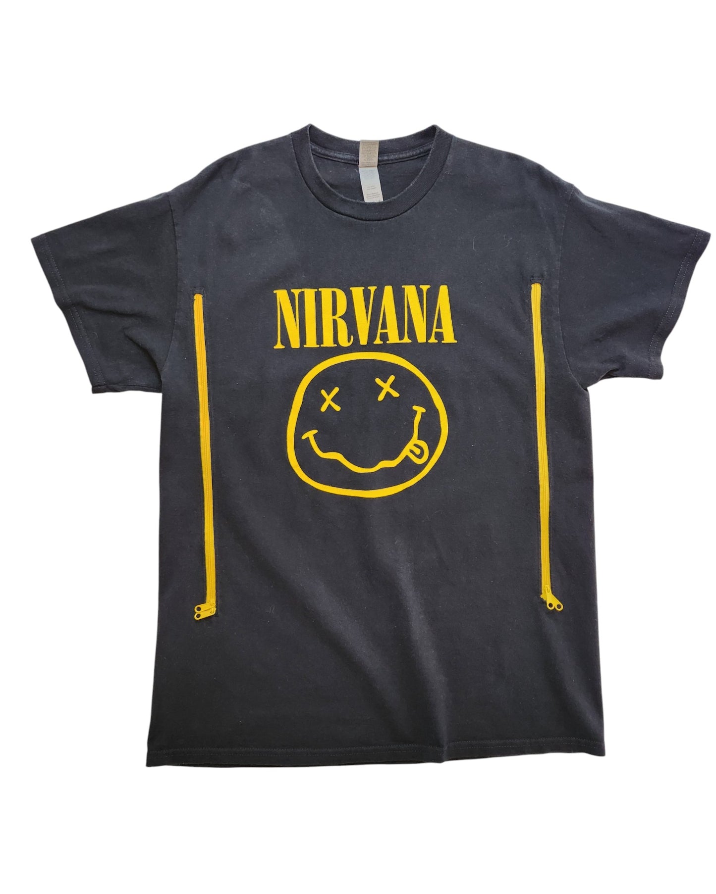 Upcycled Breastfeeding (Nursing) & Pumping Yellow Nirvana t-shirt M