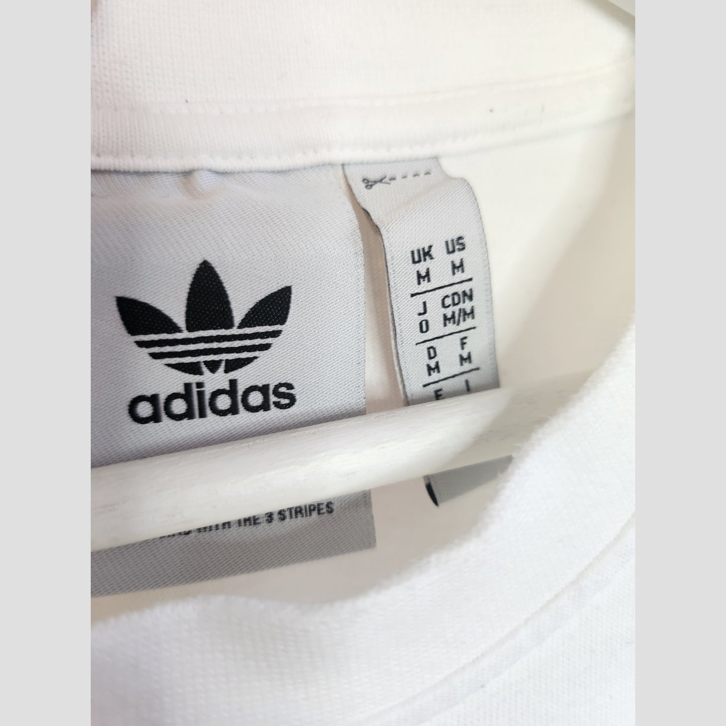 Upcycled Breastfeeding (Nursing) & Pumping White Colourful Adidas t-shirt M (100281)