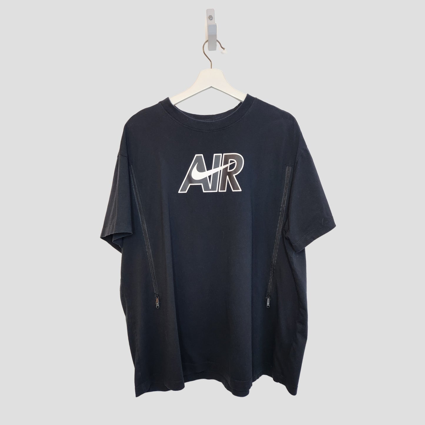 Upcycled Breastfeeding (Nursing) & Pumping Black Nike AIR t-shirt XL (100285)