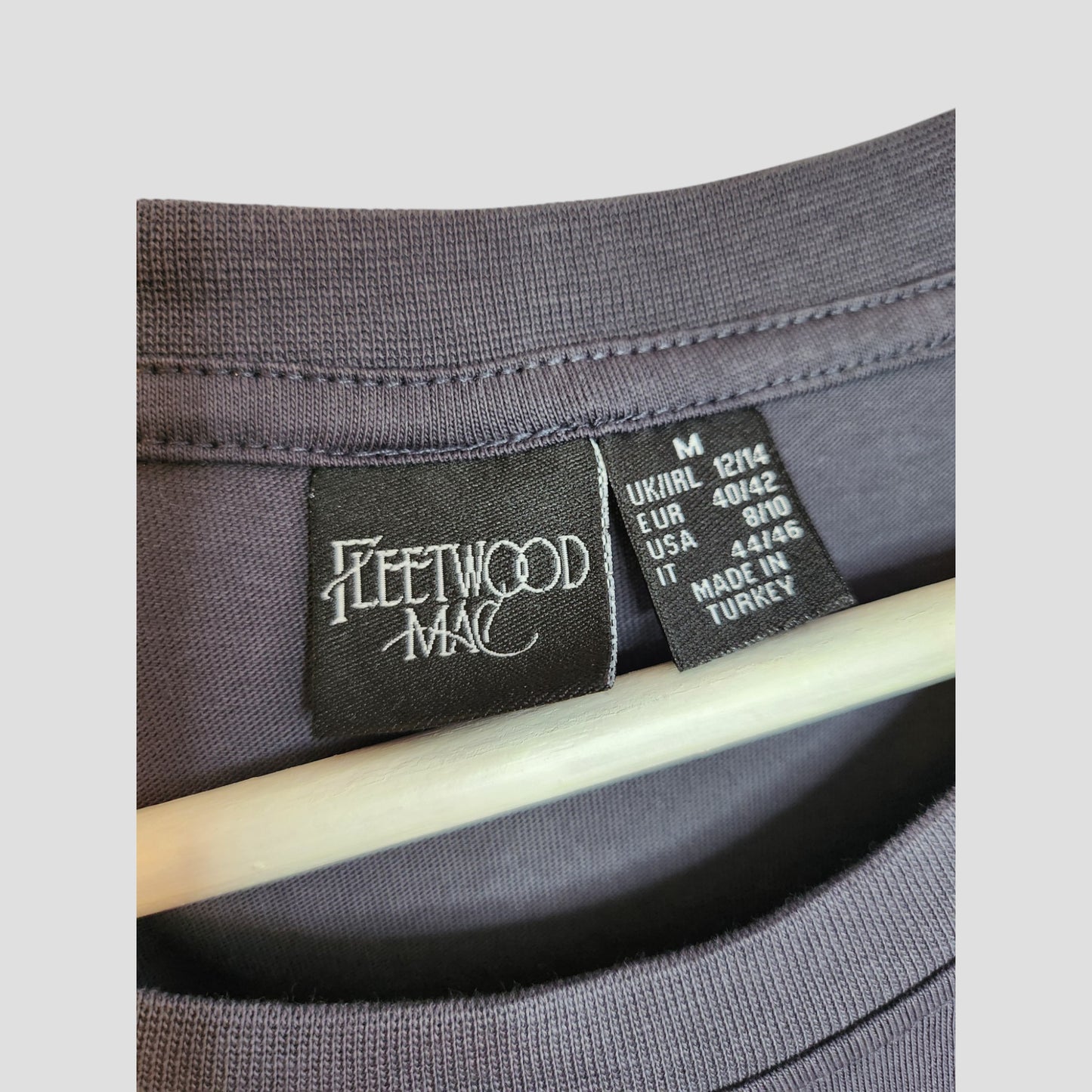 Upcycled Breastfeeding (Nursing) & Pumping Dark Grey Fleetwood Mac Floral t-shirt M (UK12/14) (100106)