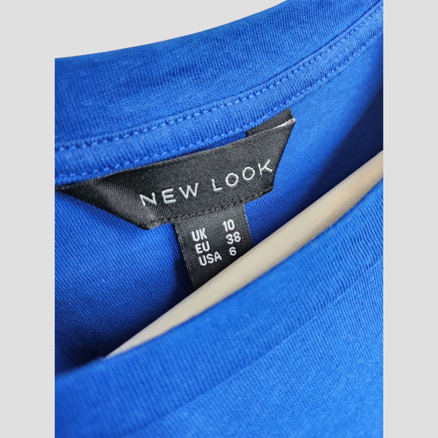 Upcycled Breastfeeding (Nursing) & Pumping Short Blue t-shirt Dress UK10