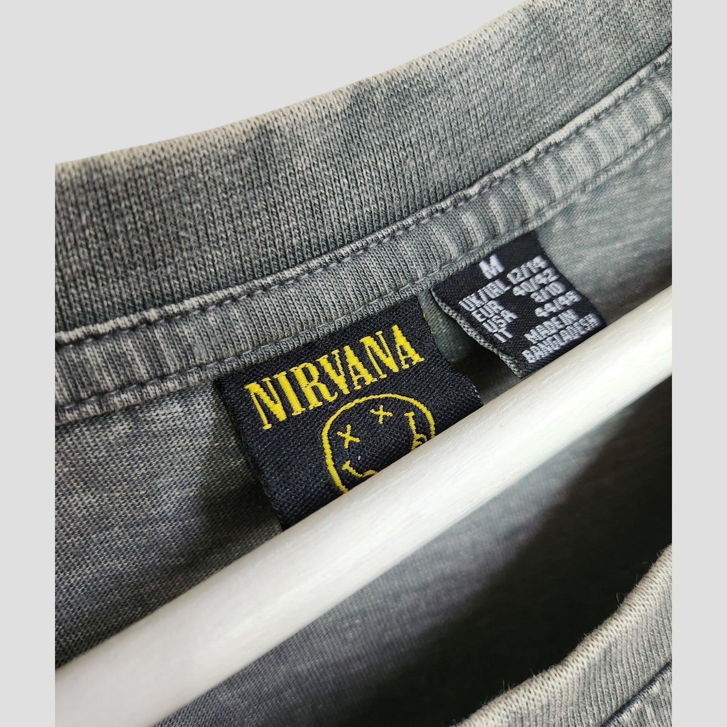 Upcycled Breastfeeding (Nursing) & Pumping Grey/Pink Angel Nirvana Band Oversized t-shirt dress M (UK12/14) (100192)