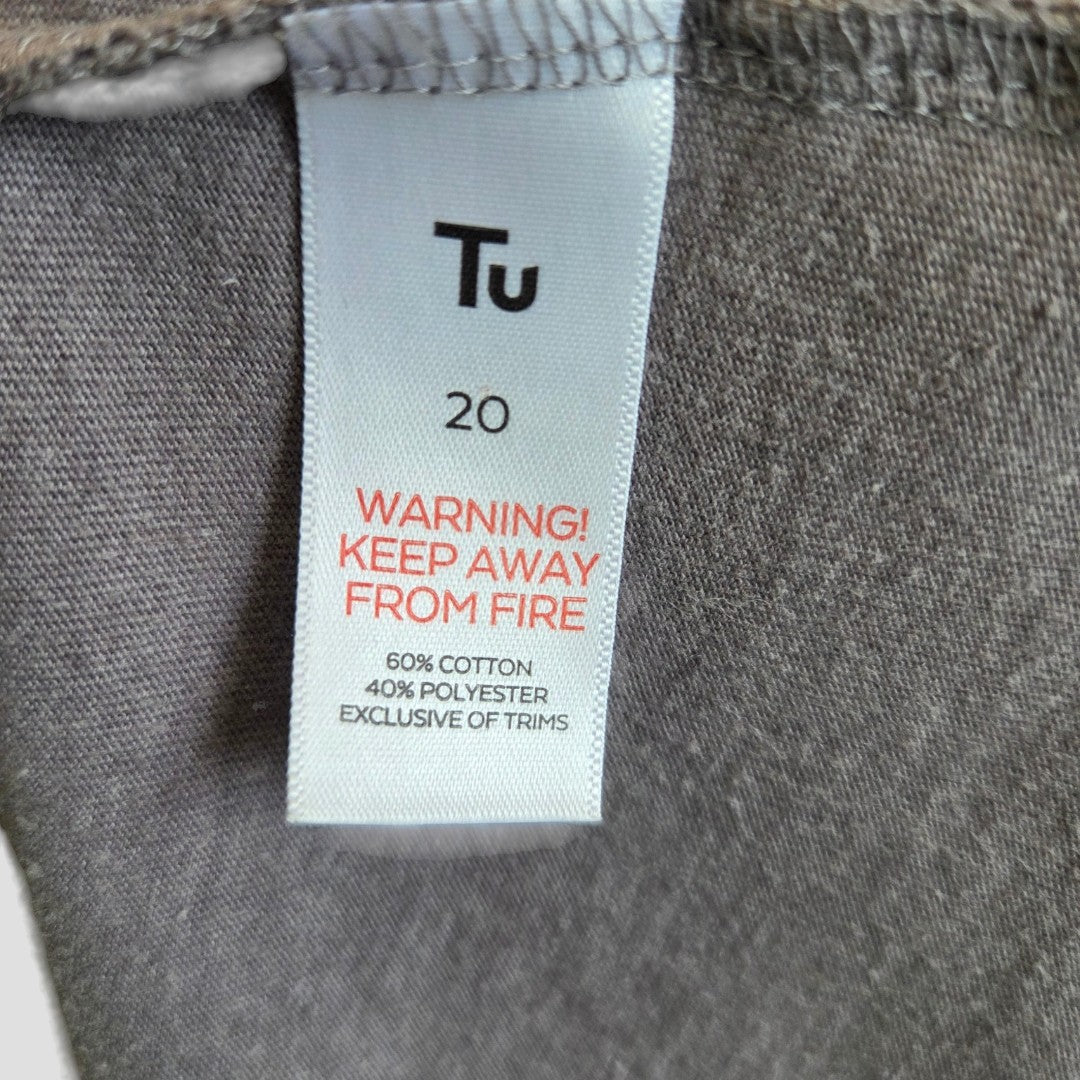 Upcycled Breastfeeding (Nursing) & Pumping Grey Pastel Bowie Band t-shirt UK20 (100523)