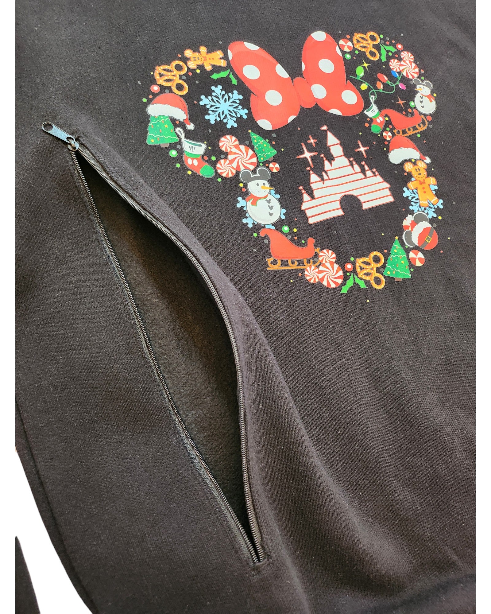 Upcycled Disney Christmas Sweatshirt M
