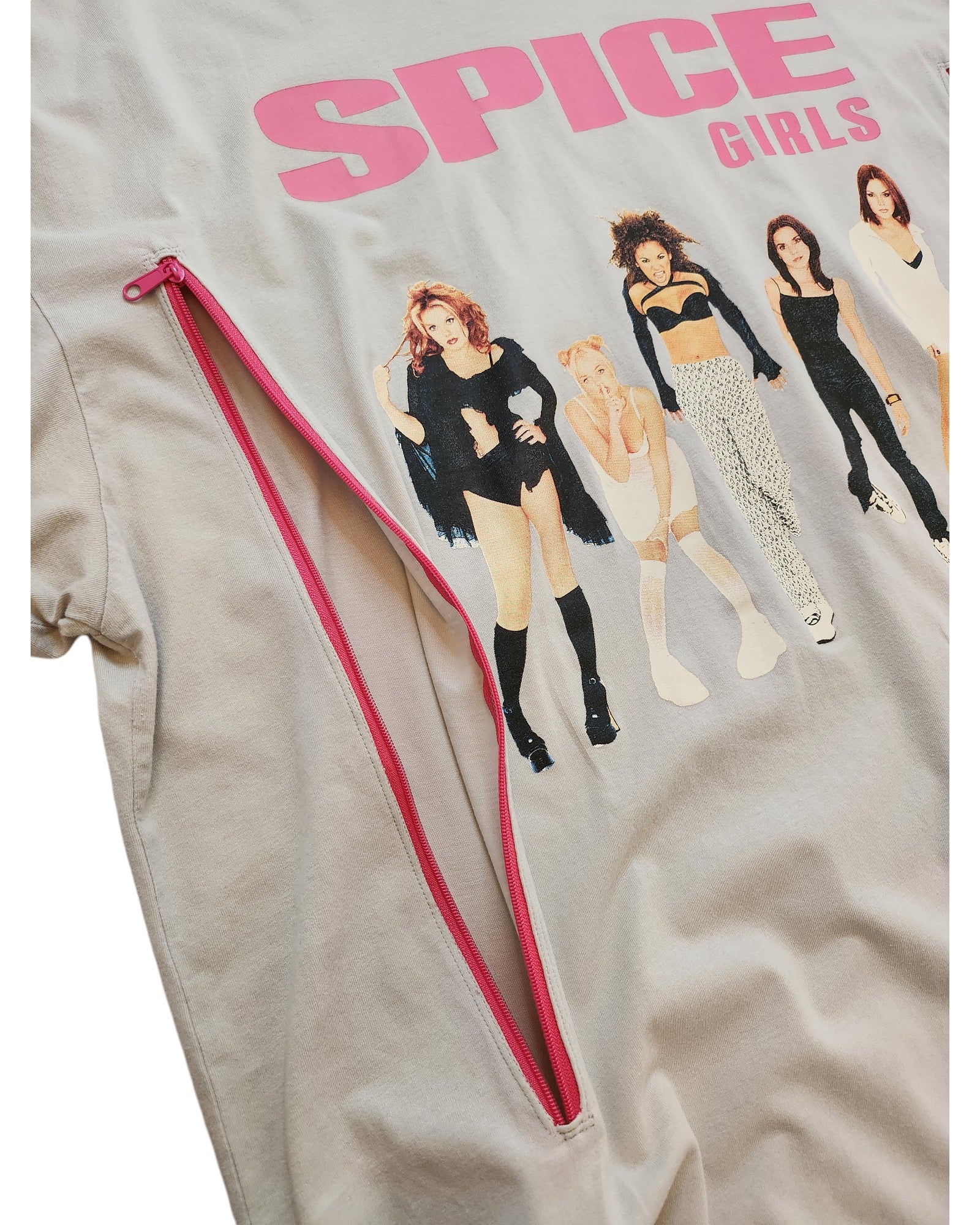 Upcycled Breastfeeding Spice Girls t shirt L touched out mama