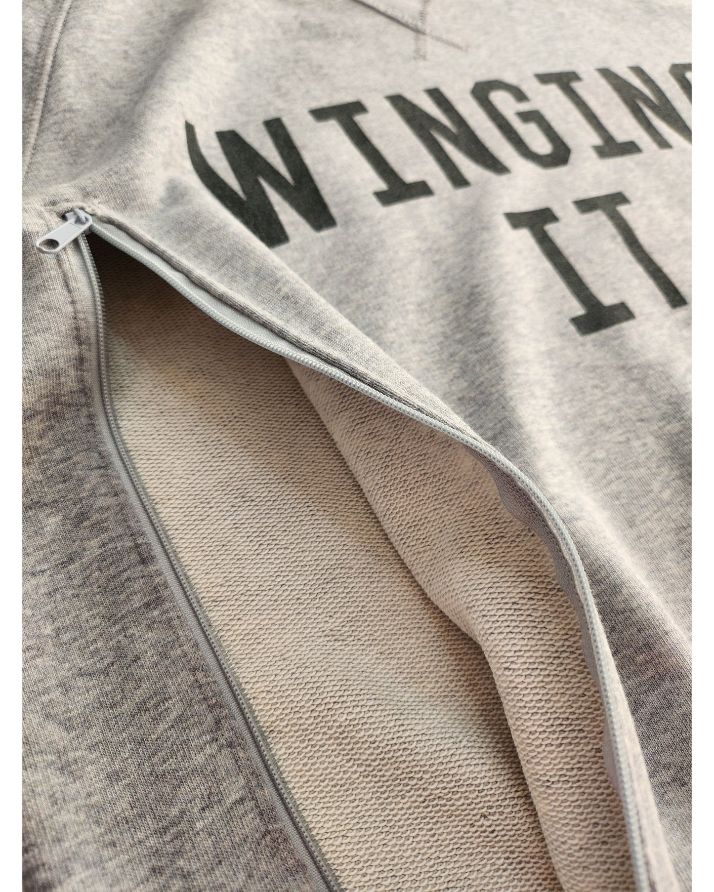 Upcycled Breastfeeding Winging It Sweatshirt L