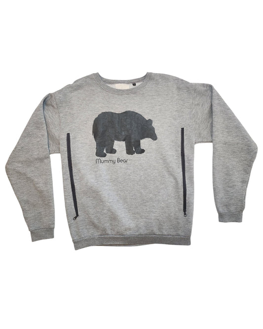 Upcycled Breastfeeding Mama Bear Sweatshirt M