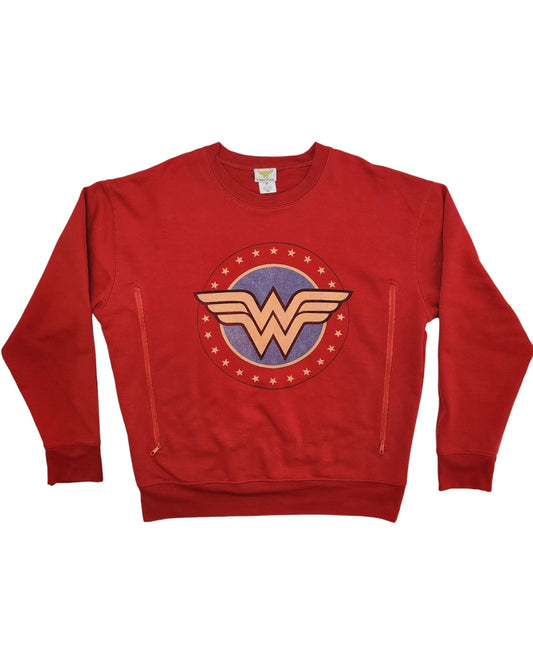 Upcycled Breastfeeding Wonder Woman Sweatshirt XL