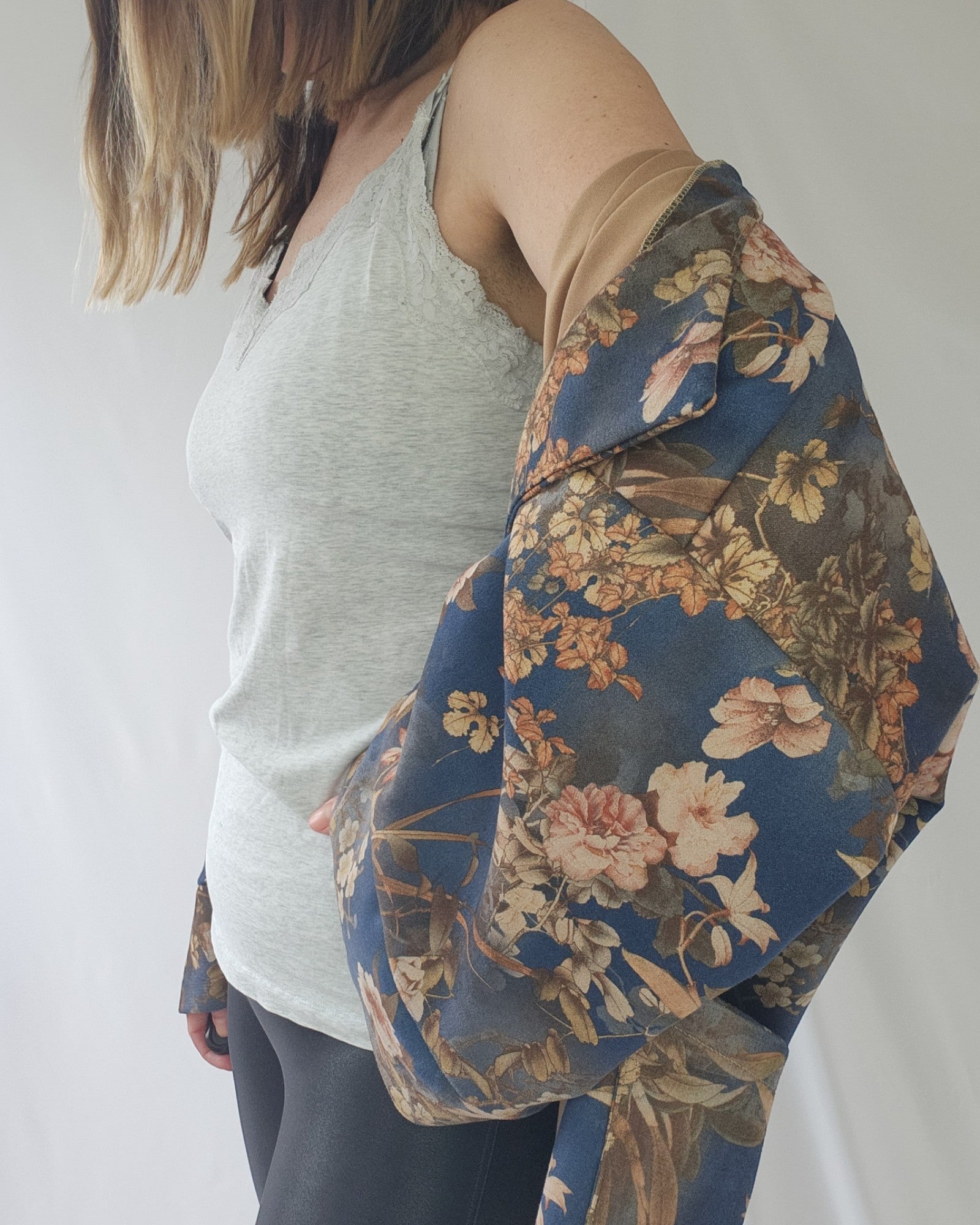 You've Got This! Floral Kimono Jacket for maternity, breastfeeding (nursing), and pumping.