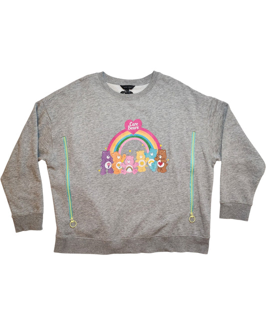 Upcycled Breastfeeding Care Bears Sweatshirt L