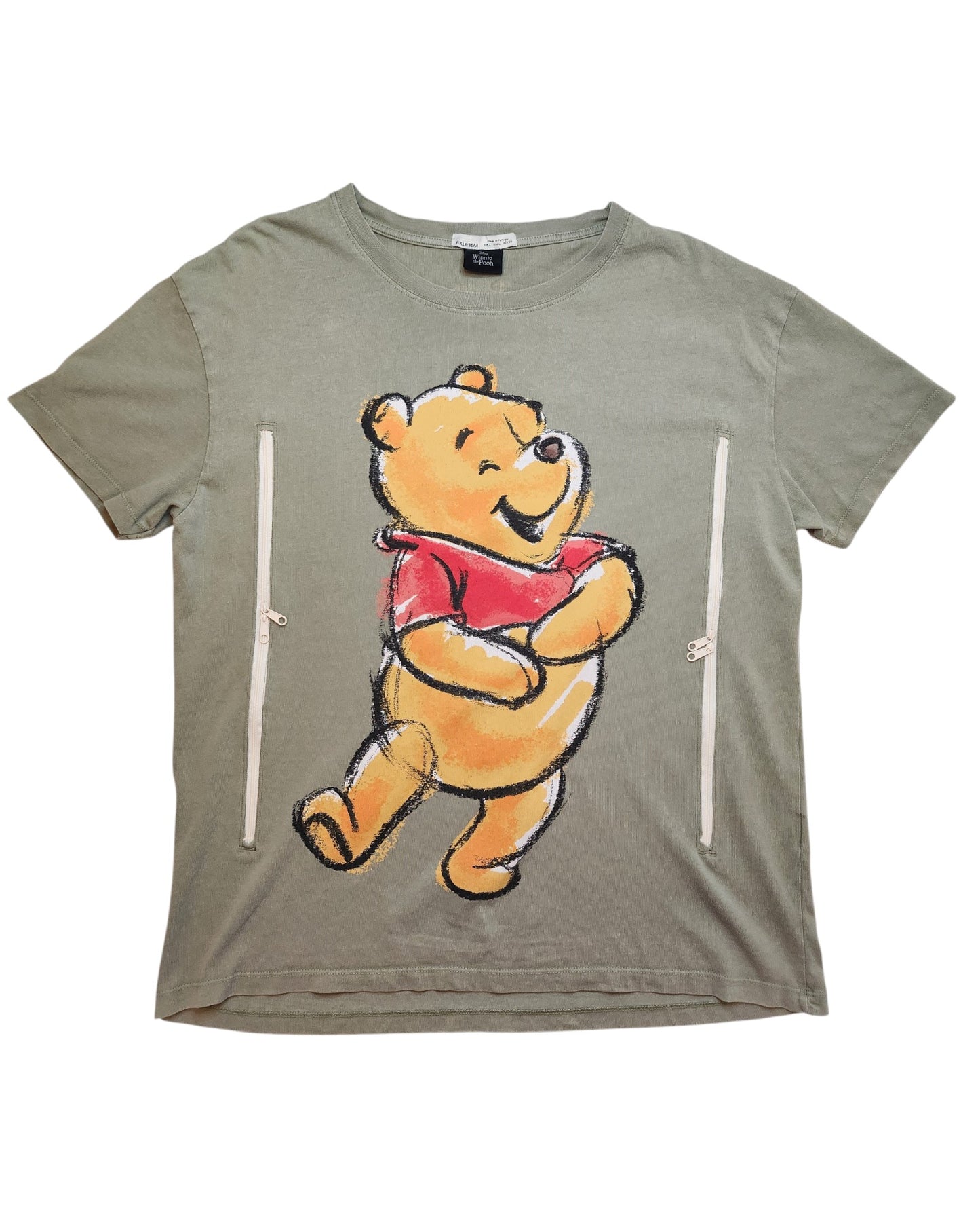 Upcycled Breastfeeding Pooh t-shirt L