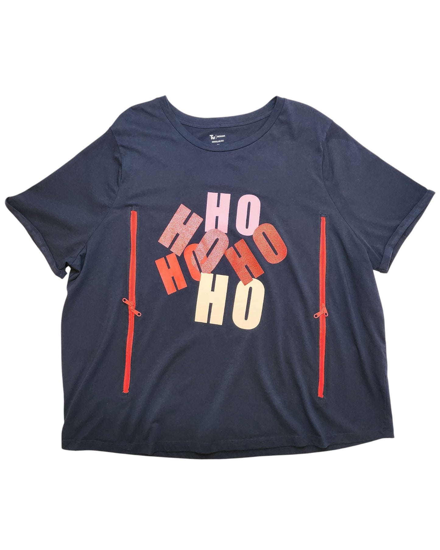 Upcycled Breastfeeding HoHoHo Christmas t-shirt UK24