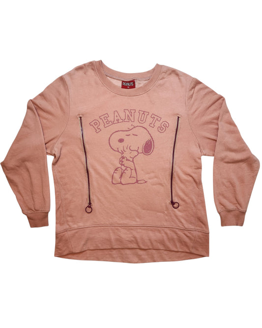 Upcycled Breastfeeding Peanuts Sweatshirt UK14