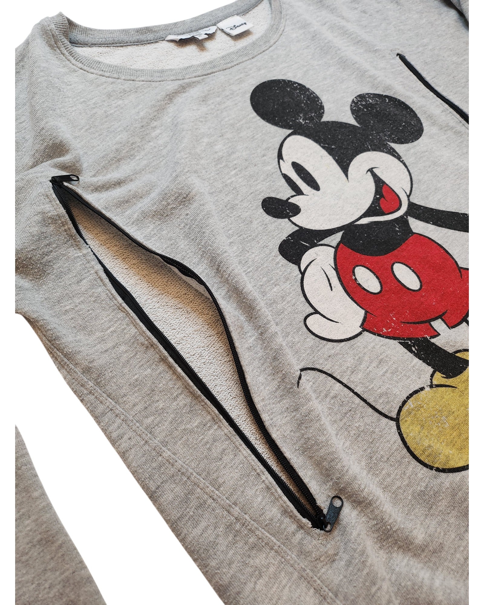 Upcycled Breastfeeding Mickey Mouse Sweatshirt UK14