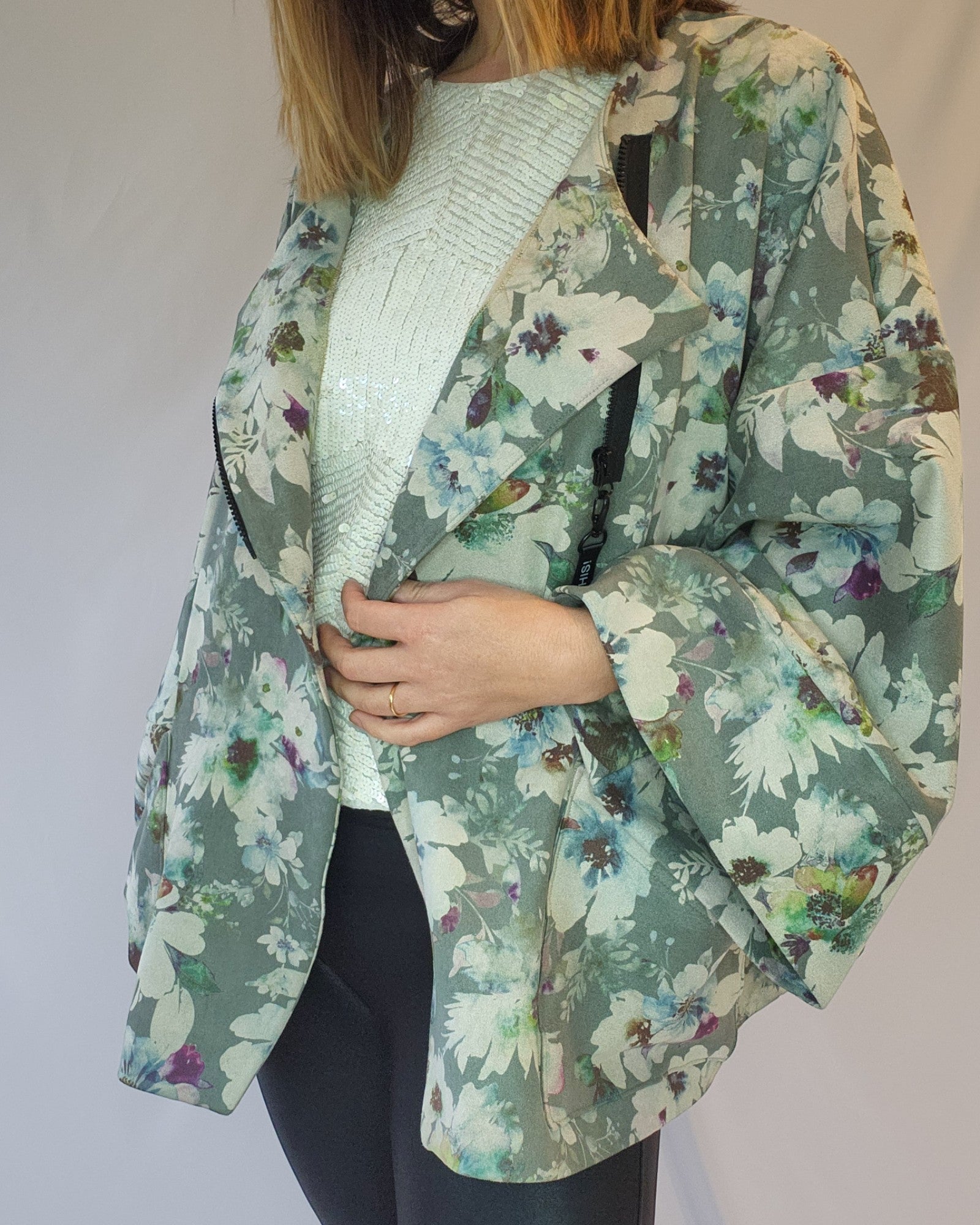 You've Got This! Floral Kimono Jacket for maternity, breastfeeding (nursing), and pumping.