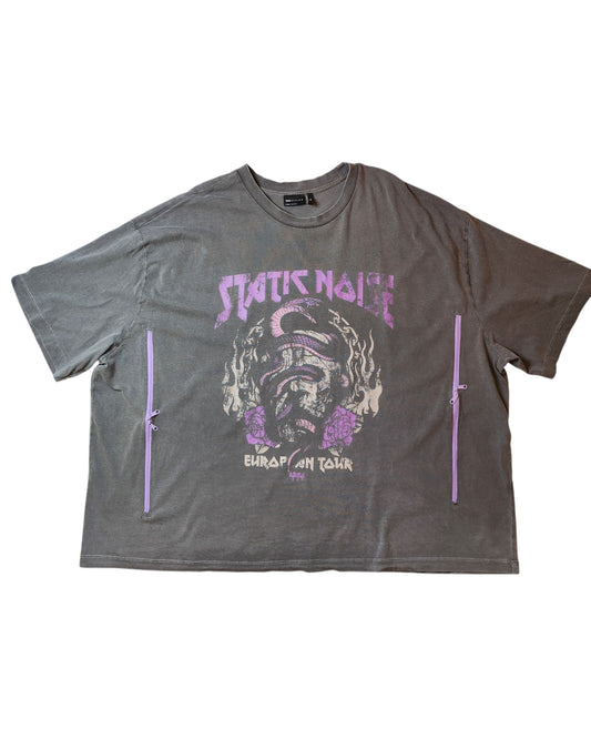 Upcycled Breastfeeding (Nursing) & Pumping Static Noise t-shirt XL