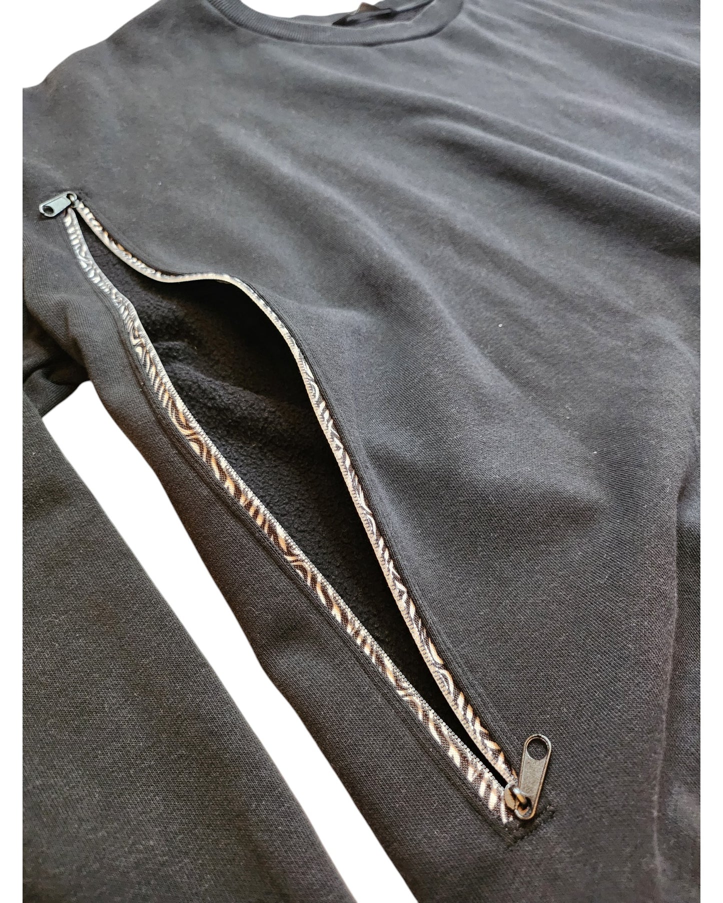 Upcycled Breastfeeding (Nursing) & Pumping Black Zebra Sweatshirt UK20/22