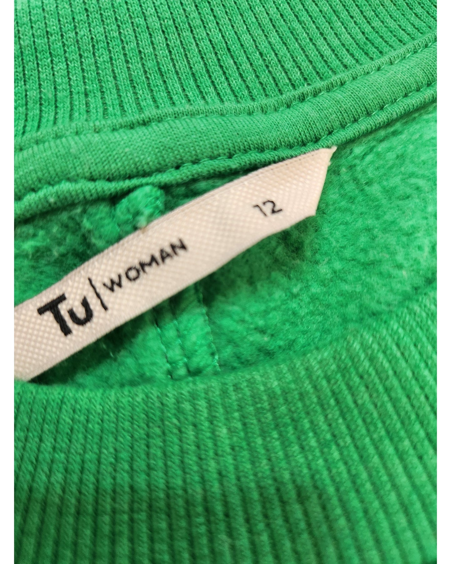 Upcycled Breastfeeding (Nursing) & Pumping Green Sweatshirt dress UK12