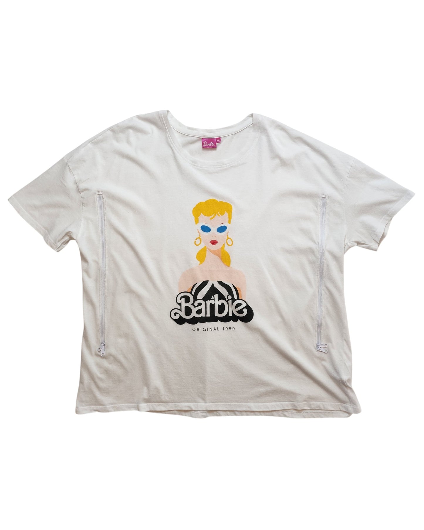 Upcycled Breastfeeding (Nursing) & Pumping Barbie t-shirt XXL