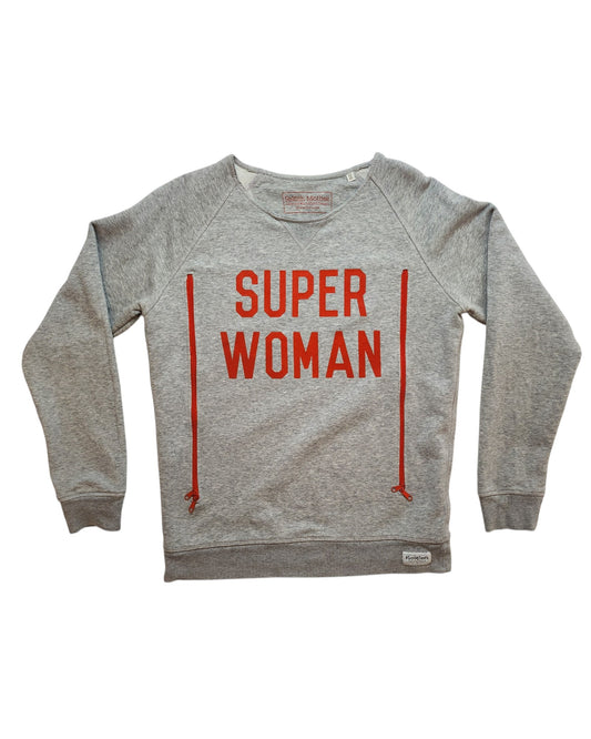 Upcycled Breastfeeding (Nursing) & Pumping Super Woman Sweatshirt M