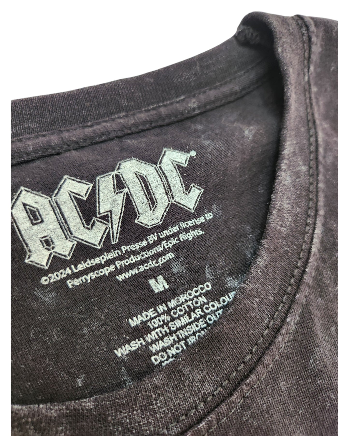 Upcycled Breastfeeding (Nursing) & Pumping Grey Floral AC/DC band t-shirt M