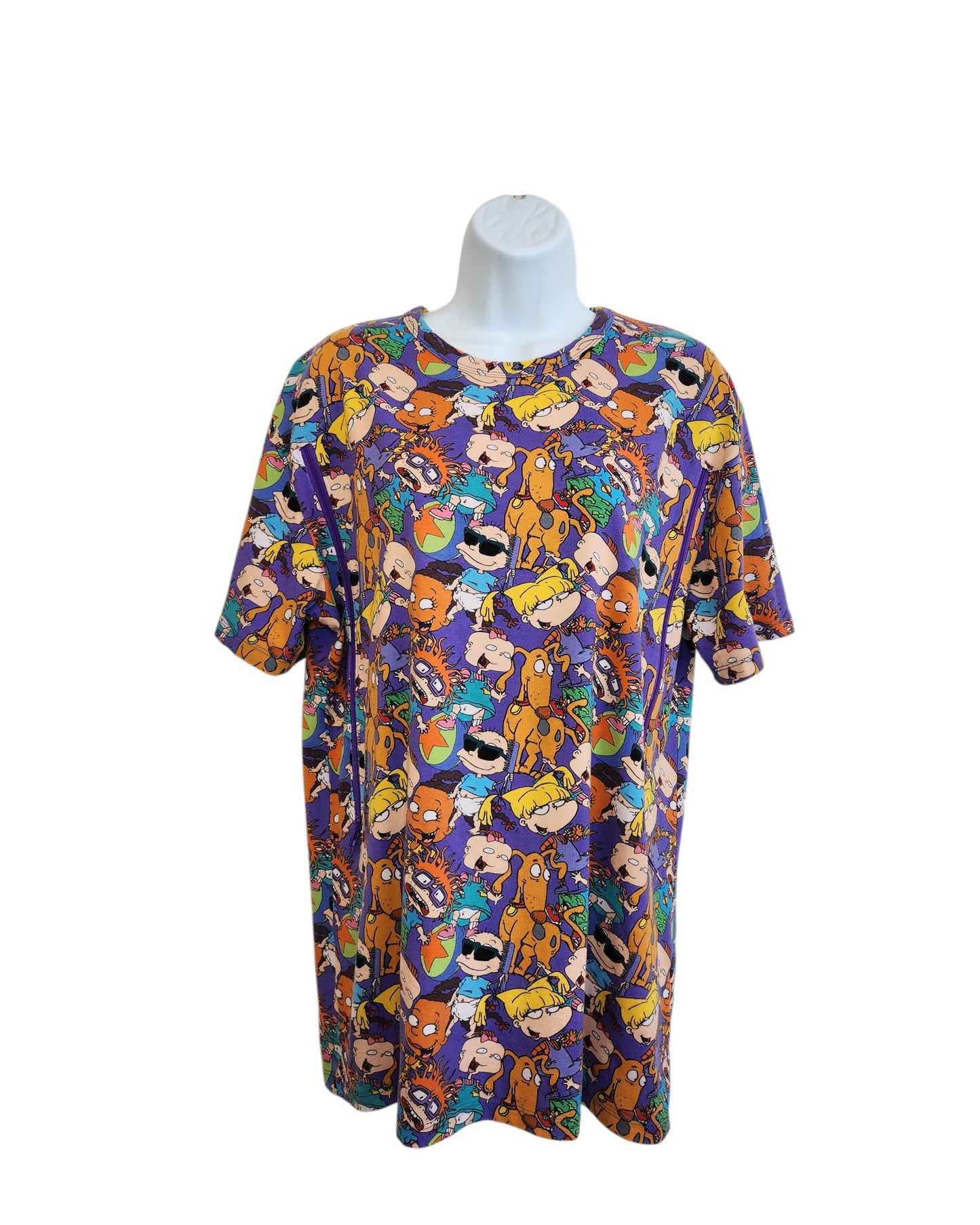 Upcycled Breastfeeding (Nursing) & Pumping Rug Rats t-shirt L