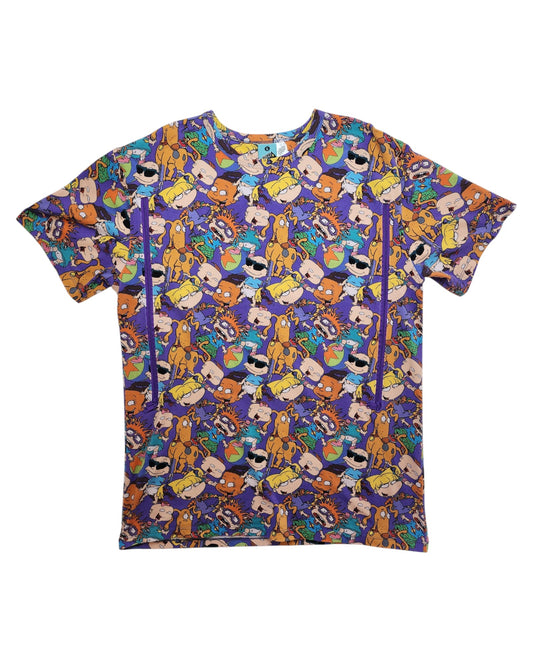 Upcycled Breastfeeding (Nursing) & Pumping Rug Rats t-shirt L