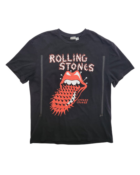 Primark Upcycled Nursing & Pumping Black Rolling Stones Voodoo Lounge Band T-shirt (M) with logo, ideal for fans of preloved fashion.