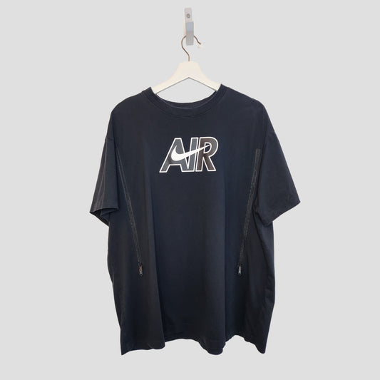 Upcycled Breastfeeding (Nursing) & Pumping Black Nike AIR t-shirt XL (100285)