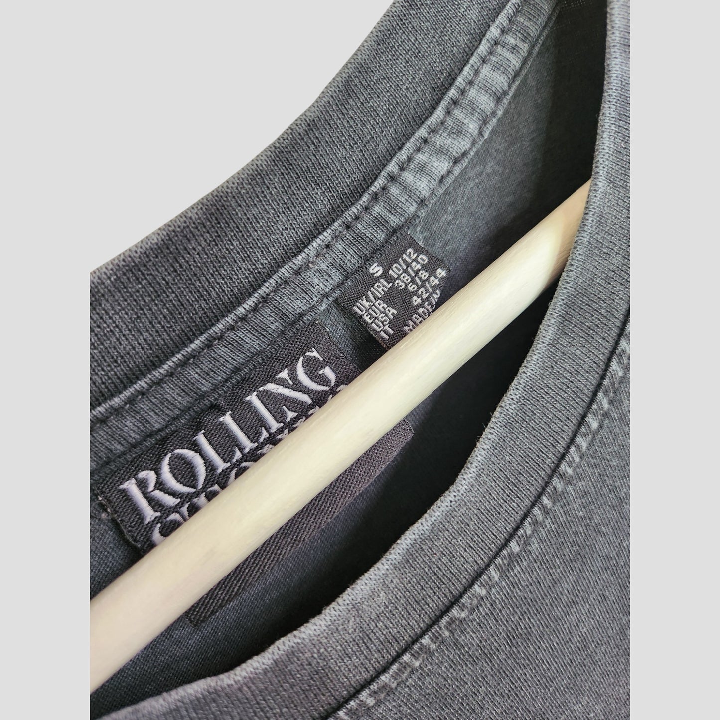 Upcycled Breastfeeding (Nursing) & Pumping Grey Rolling Stones Band t-shirt dress S (UK10/12)