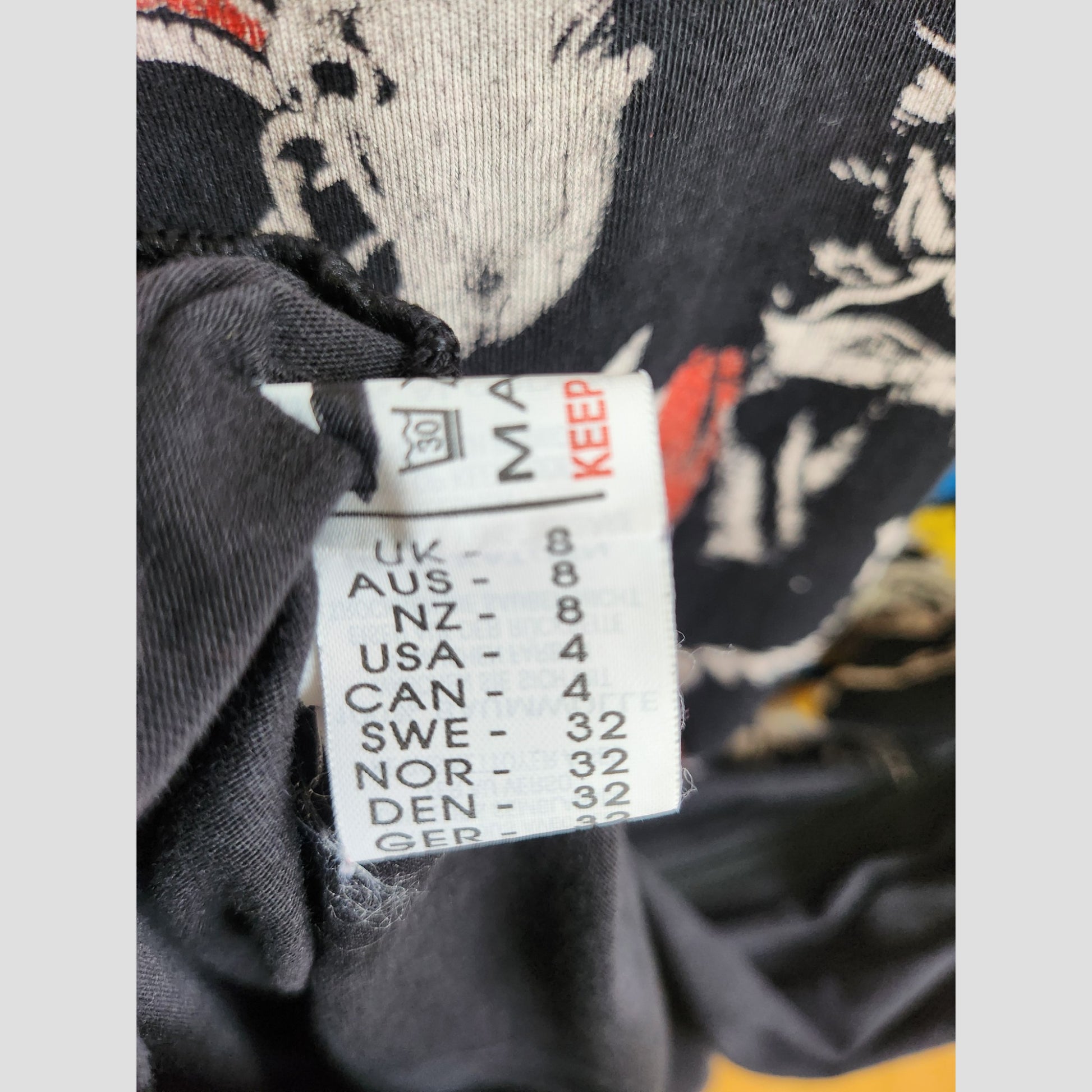 A Boohoo Upcycled Breastfeeding & Pumping Black The Rolling Stones Band t-shirt dress (UK8) features a white label and is made from eco-friendly materials.