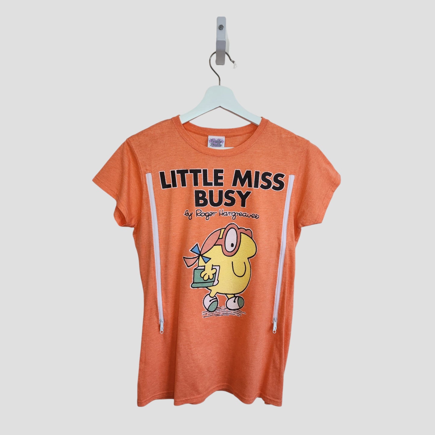 Upcycled Breastfeeding (Nursing) & Pumping Little Miss Busy t-shirt M