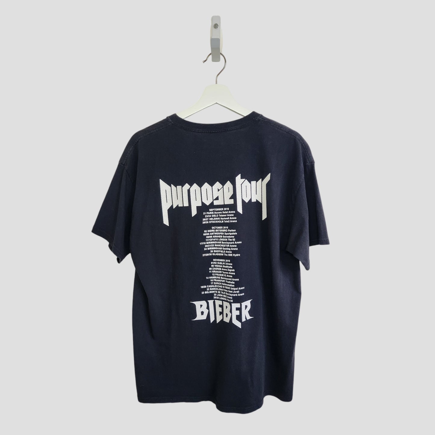 Upcycled Breastfeeding (Nursing) & Pumping Justin Bieber t-shirt UK16