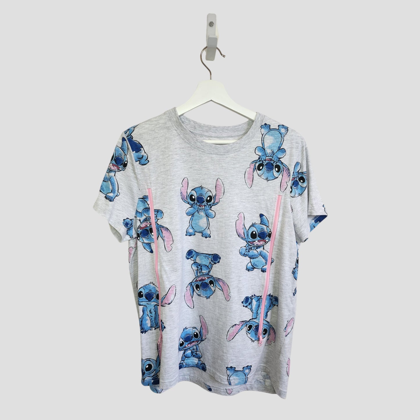 Upcycled Breastfeeding (Nursing) & Pumping Stitch Disney t-shirt M