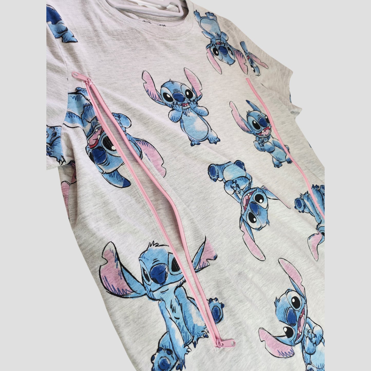 Upcycled Breastfeeding (Nursing) & Pumping Stitch Disney t-shirt M