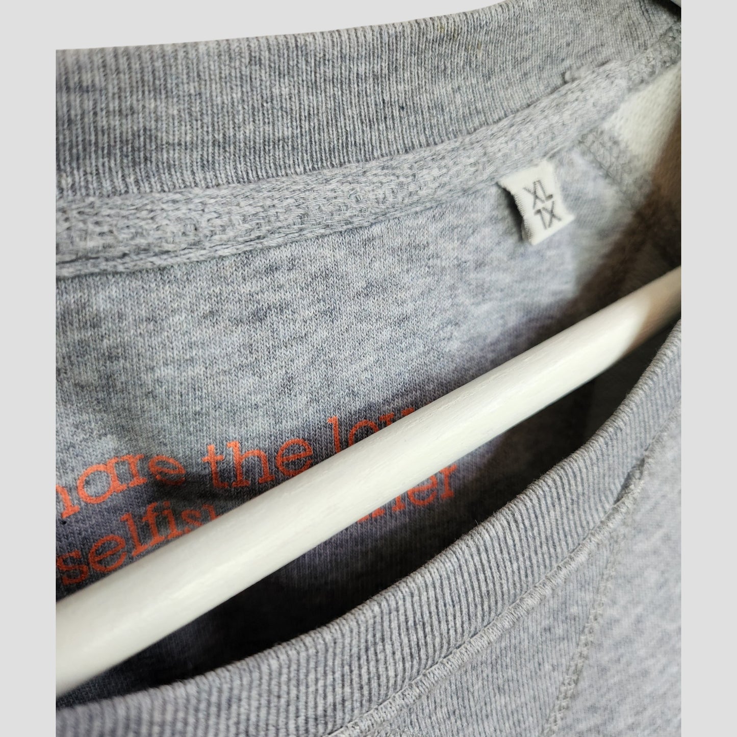 Upcycled Breastfeeding (Nursing) & Pumping Grey & Orange Winging It Sweatshirt XL (100138)