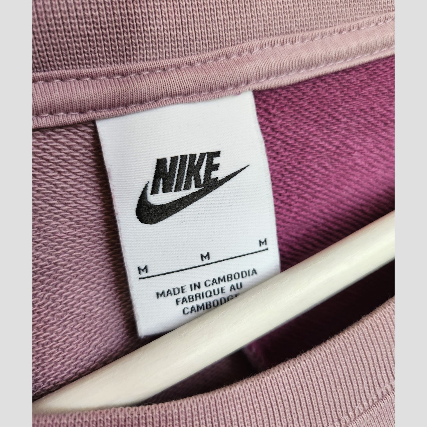 Upcycled Breastfeeding (Nursing) & Pumping Purple Nike Tick Batwing Oversized Sweatshirt M (100282)