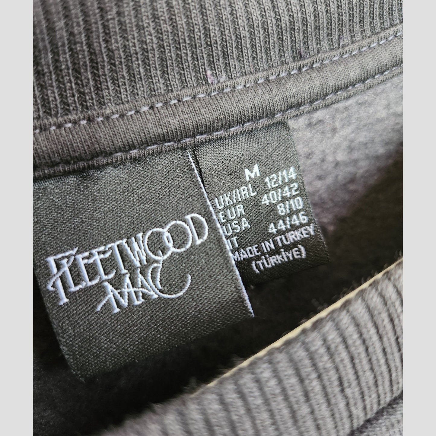 Upcycled Breastfeeding (Nursing) & Pumping Dark Grey Fleetwood Mac Floral Band Sweatshirt M (UK12/14) (100021)