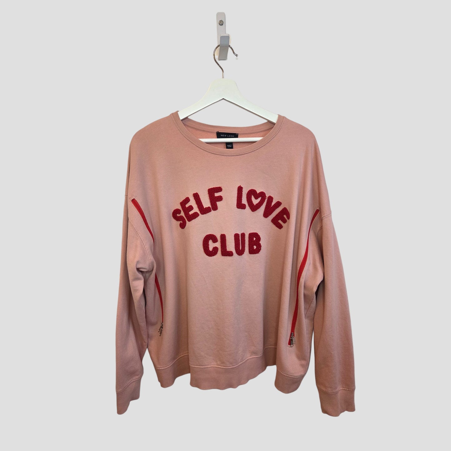 Upcycled Breastfeeding (Nursing) & Pumping Self Love Sweatshirt L (100039)